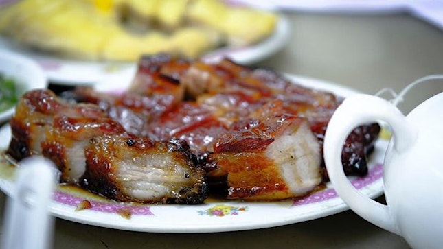 Succulent pieces of char siew that only Hong Kong knows how to conjure.