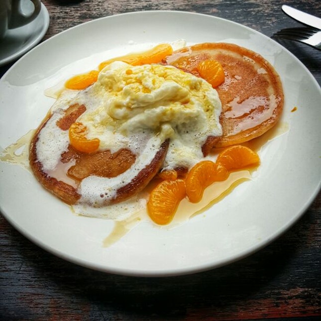 Ricotta Pancakes With Orange Maple And Cream ($14)
