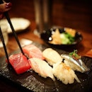 Great sushi + sake 🍣 lunchie + good company.