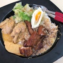 Braised Pork Curry Chicken Rice