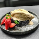 Butler’s Steakbar - HOSTED TASTING - Desserts - Chocolate Lava (💵S$8) Soft baked chocolate cake and a scoop of salted caramel ice cream.