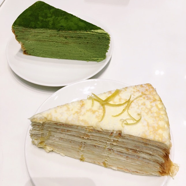 Matcha and Citron Mille Crepes