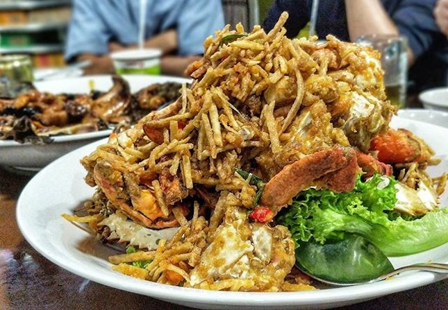 Salted Egg Yolk & Yam Crab @ Kimly Seafood (Tradehub 21) #saltedegg #saltedeggyolk #yam #crab #seafood #singapore #sgfood #sgfoodies #food #foodie #dinner #sg #burpple #burpplesg #kimlyseafood