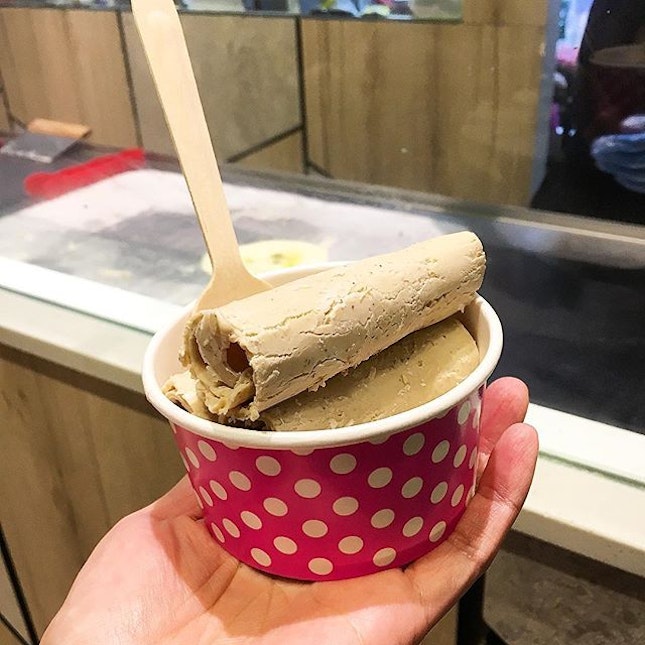 Earl grey ice cream roll at the newly opened ice cream shop.