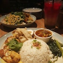 Nasi Lemak with Salted Egg Chicken & 3 Layer Bandung.