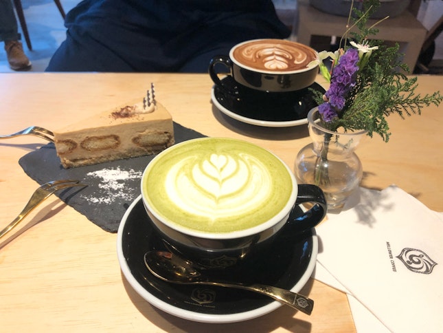 Matcha Latte, Caffe Mocha & Tiramisu