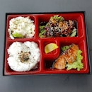 7🌟 / 10🌟 Yummy Japanese Bento set J20 for Salmon and Chicken Teriyaki @ S$6.70 from Third Place Cafeteria at Mediacorp Campus