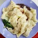 6.5🌟 / 10🌟 Dumpling Noodles @ S$4 from Chicken Rice stall at Cafe 28 Coffeeshop at Blk 28 Dover Crescent