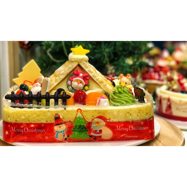 | 🎂 Cute Santa Claus House Cake ！...