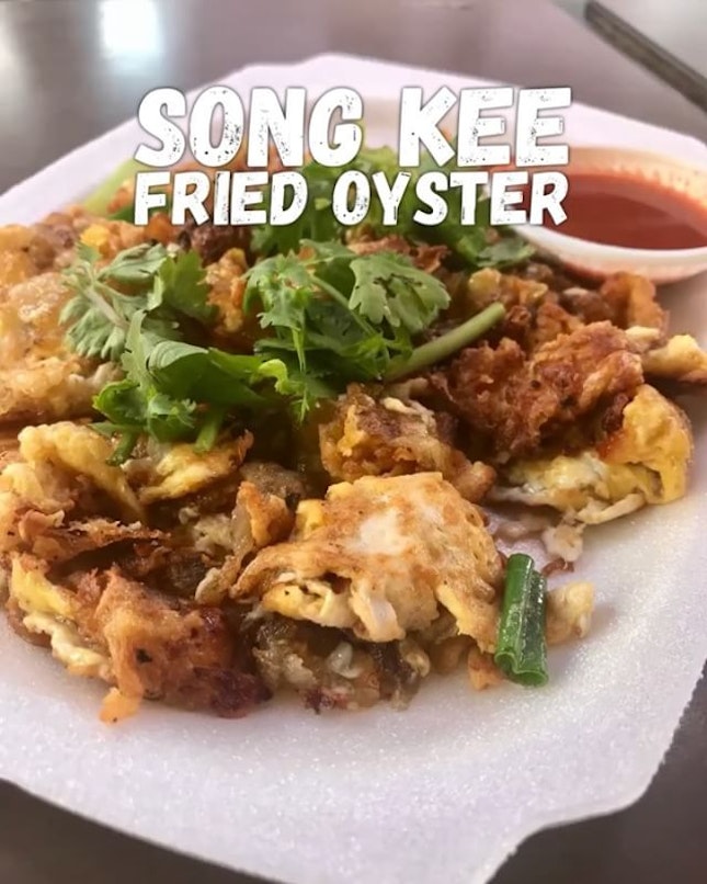 Oyster Omelette 
Here’s a closer look at my favorite Orh Luak!