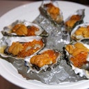 Canadian Oysters
This isn’t just oysters but oysters served with uni and ikura!