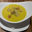 Pumpkin Soup (SGD$8.00) served with croutons to give the creamy concoction a crunchy touch.