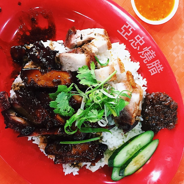Char Siew and Roasted Pork Rice
