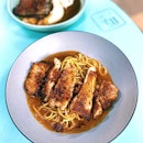 Chicken Chop with Laksa Spaghetti