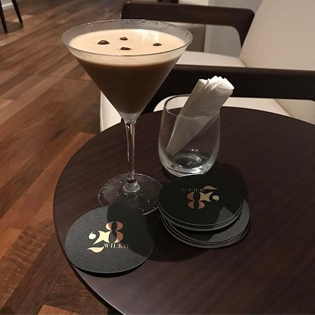 Espresso Martini 🍸as interpreted by jeff of 28wilkie#burpple #28wilkiecocktail#coffeecoctail #28wilkiebarandrestaurant #torcianowinery