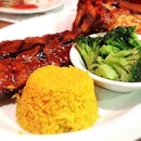 Rib Combo With BBQ Chicken ($34.90++)