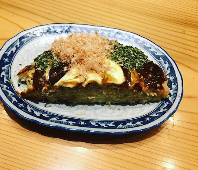 Mixed #okonomiyaki at #japanfoodtown #wisma Includes pork, shrimp and squid at $18 #burpple burpple