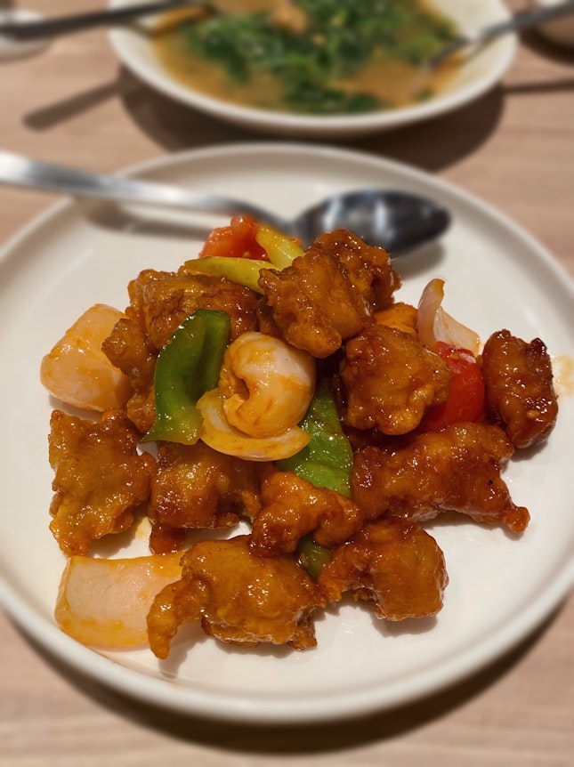Sweet & Sour Pork with Lychees ($15.90)