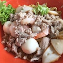 Mince Meat Fish Ball Mee Pok