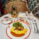 C1000: Grand Moka Matari Coffee $14.50 | French Omelette, confit mushroom, romesco sauce $22