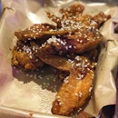 6 pcs soy garlic chicken wings ($7.90)  Affordable grub at Changi Airport!