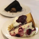 3 milk cake (served with 3 milk sauce, a dollup of cream, and mixed berries compote; RM 25) and chocolate decadence (w alcohol, RM20) 
China house in Penang serves up a whopping 50 different cakes, all baked in house!