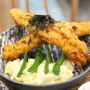 Crisp battered fish with doenjang mash  We found the fried fish to be slightly salty.