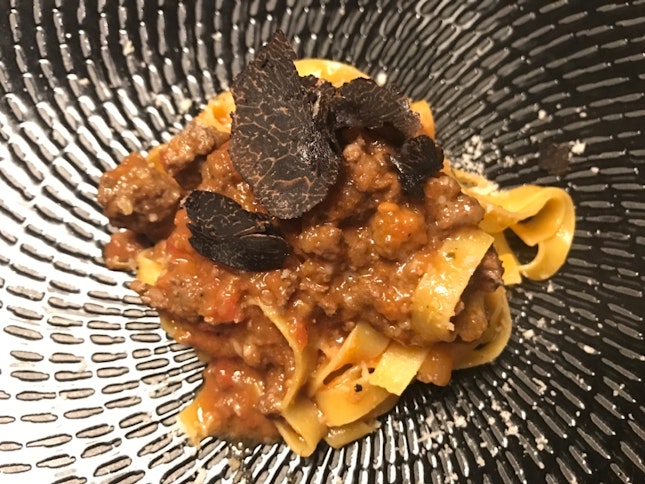 Tagliatelle Wagyu Bolognese With Winter Truffle
