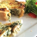 Spinach turkey quiche with a side of salad $10 #lunch #cafe #cafehopping #tiferettearoom #katongv #katong #katongrocks #sgcafe #burpple #goodthingsmustshare #goodstuff #endorphynnrecommends