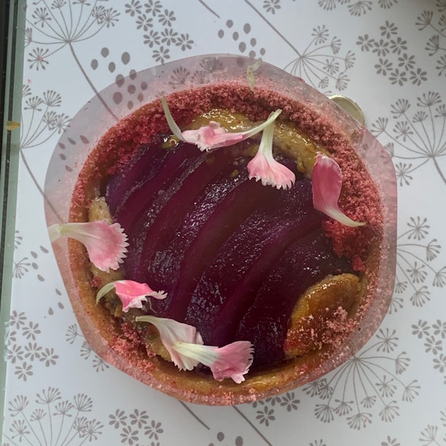Pink Pear Elderflower Tart