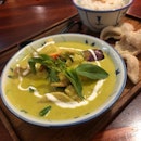 Green Curry Pork with rice #food #foodporn #burpple #zomato #eatdrinkkl #thaifood #greencurrypork