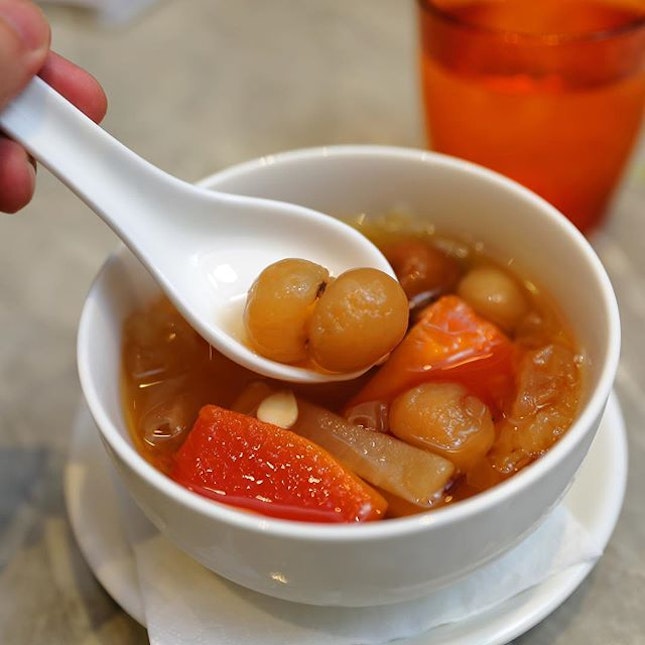 [Folklore] - Chilled White Fungus, Papaya Sweet Soup ($12).