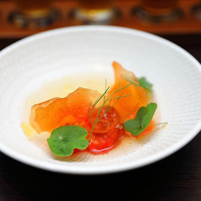 [LeVeL33] - A light and refreshing starter is the Tomato Consomme ($22) served chilled.