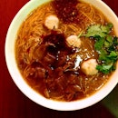 Pig Intestines & Meat Ball Mee Sua for lunch today!