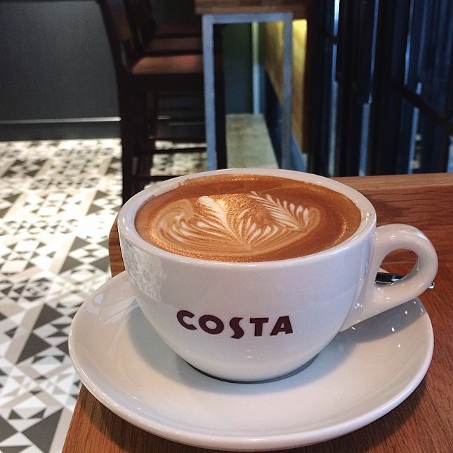 Checking out the new Costa Coffee at the Sofitel So Singapore.