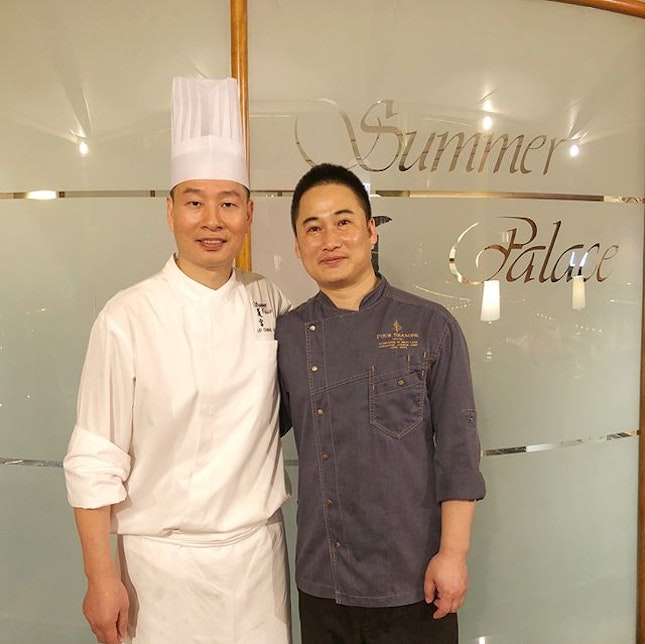 Here's Chef Liu and Chef Wang and their creations.