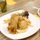 Dinner last night, fish and chips.