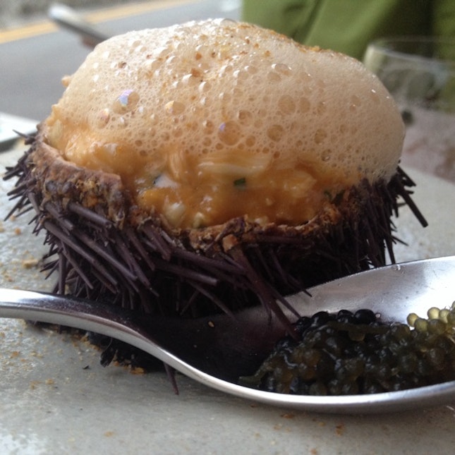 sea urchin & crab bisque ($18++)