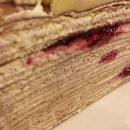 White Chocolate Raspberry Mille Crepe Cake