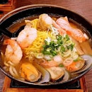 Finally tried this Hokkaido Seafood ramen in roasted shoyu soup base.