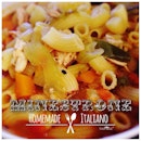 a Bowlful of Love ~ homemade minestrone overflowing w/ fresh vegs, shredded chicken & macaroni to gladden BF's heartstrings of health!