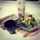 #salad #home #toss #yogurt #dinner #detox 🌽salads dinner🙍